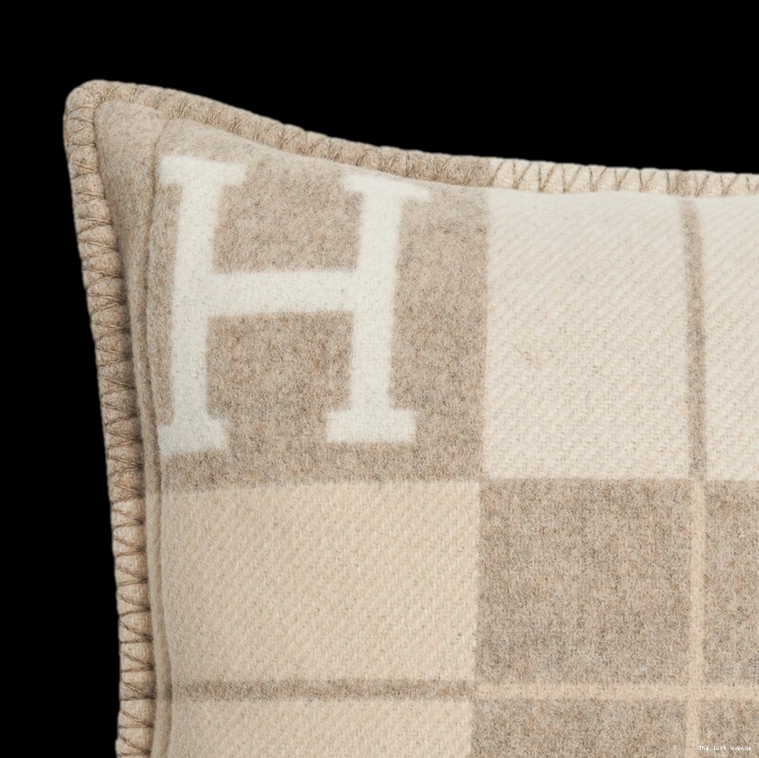 STRIPE PILLOW WOOL HERMES THROW 0722